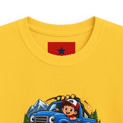 Kids Tee — "Lil' Trucker" Monster Truck Kids T-Shirt | Cute Off-Road Cartoon Top