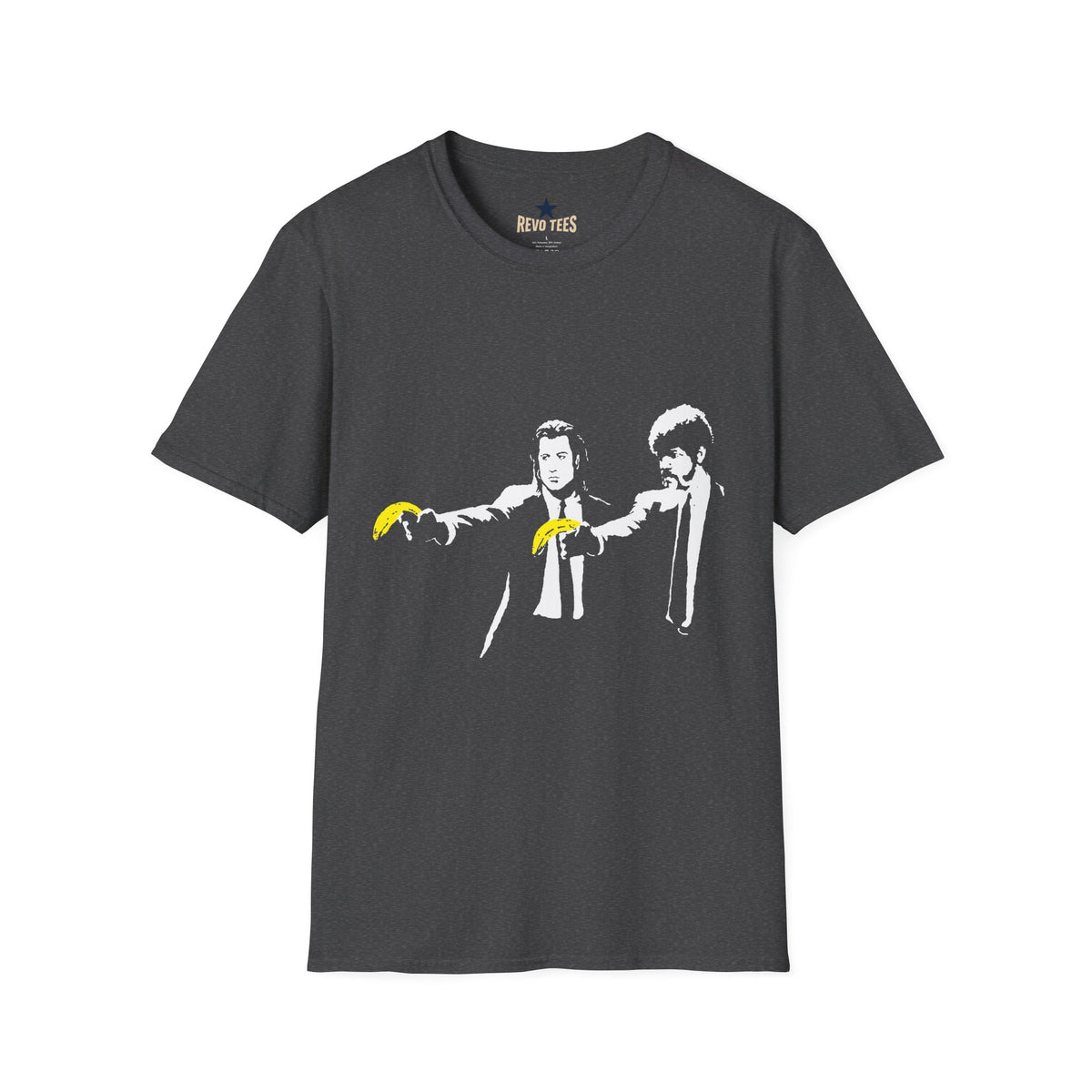 Revotees Banksy Pulp Fiction Banana Standoff T-Shirt - alternate view 5