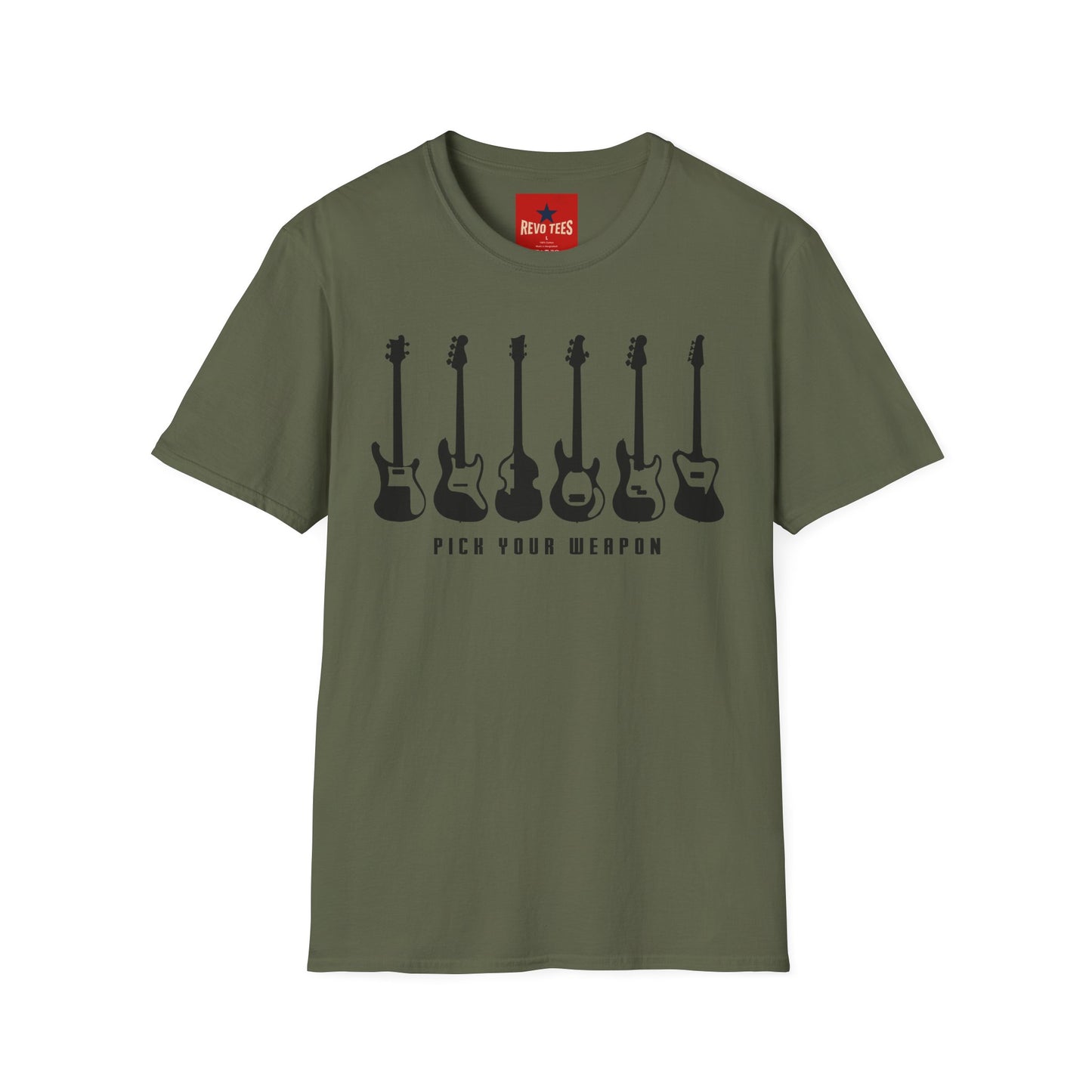 Pick Your Weapon Bass Guitars - Unisex Softstyle T-Shirt