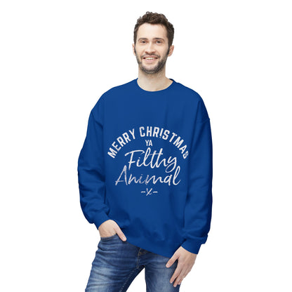 Merry Christmas Ya Filthy Animal Crewneck Sweatshirt