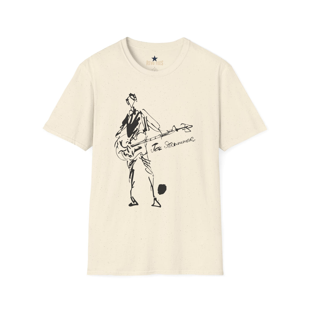 Revotees The Clash Joe Strummer Sound Check by Ray Lowry Unisex Softstyle T-Shirt - alternate view 3