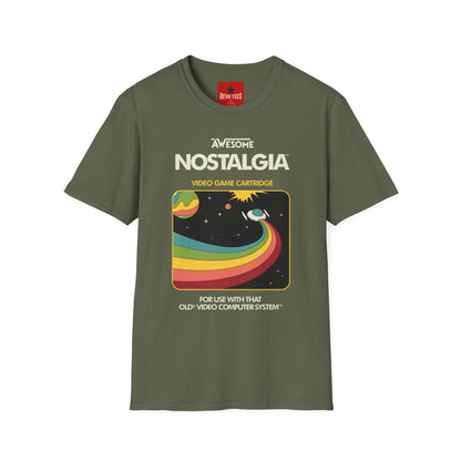 Awesome Nostalgia T-Shirt — Retro Video Game Cartridge Graphic Tee