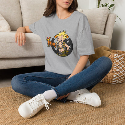 Junkrat-Inspired Gamer Tee — Cartoon Explosive Hero Graphic T-Shirt