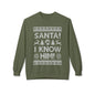 Elf Movie "Santa! I Know Him!" Holiday Ugly Sweater Design Crewneck Sweatshirt —