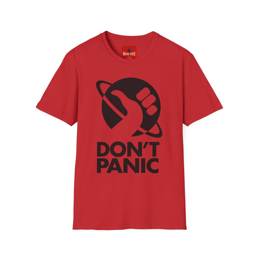 T-Shirt — "Don't Panic" Galactic Thumb Logo Tee