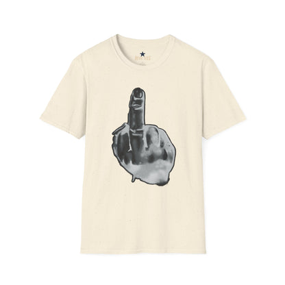 Revotees Graphic Grayscale Middle Finger Design T-Shirt - alternate view 6