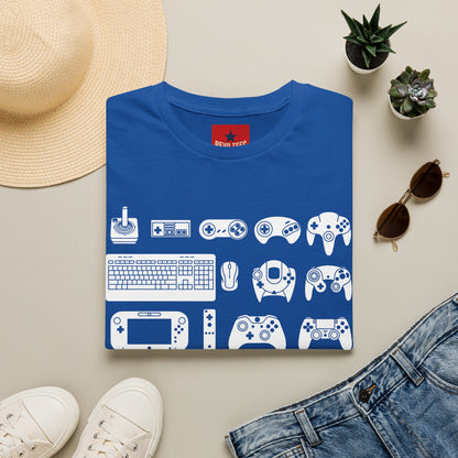 Gaming Controllers T-Shirt — "Select Your Weapon" Retro Console Gamer Tee