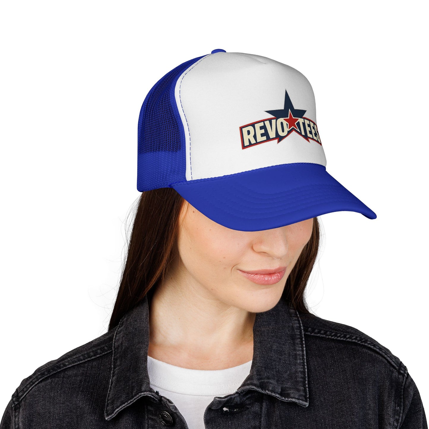 Revotees Star Logo Trucker Cap - Vintage Patriotic Mesh Hat
