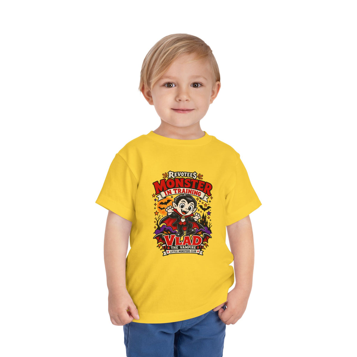 REVOTEES Toddler Monster In Training Tee — 'Vlad the Vampire' Halloween Kids Shirt