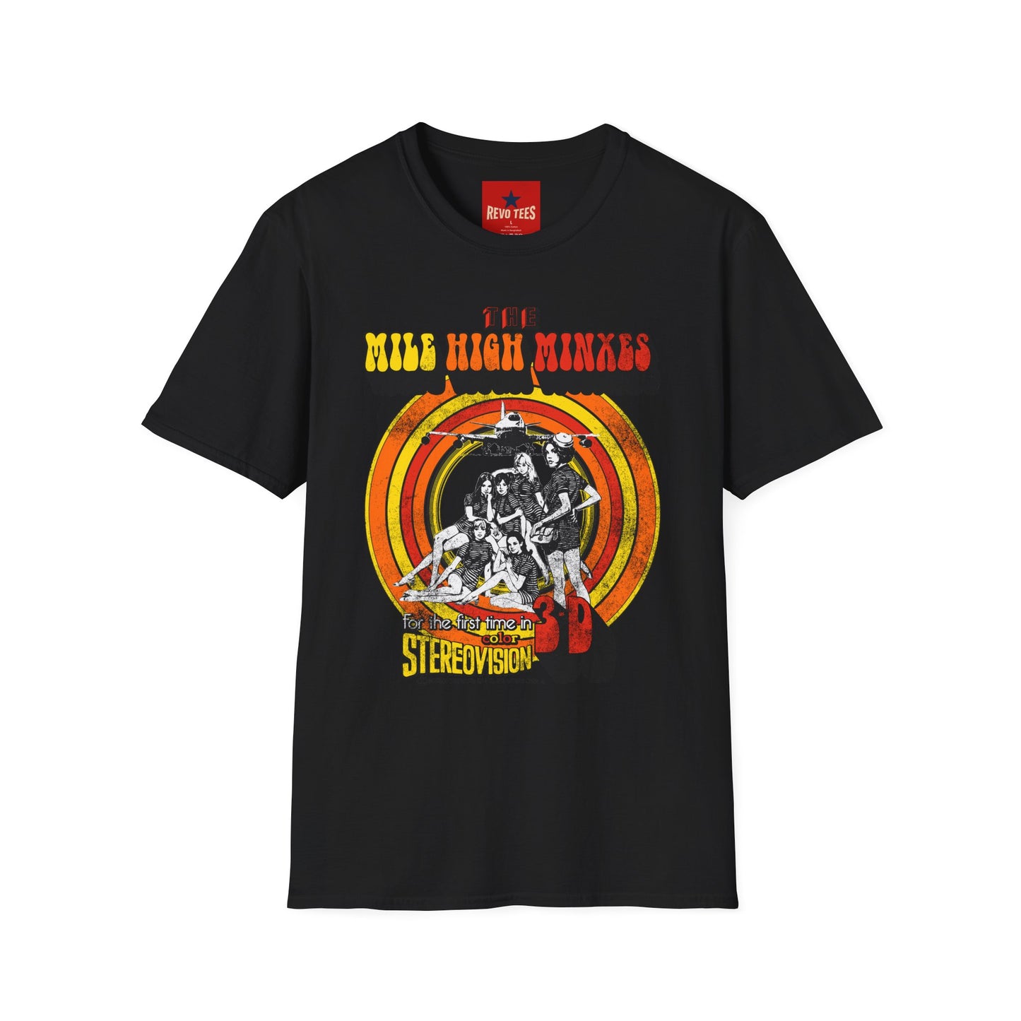 The Mile High Minxes Retro Band Tee — Vintage 70s Psychedelic Concert T-Shirt
