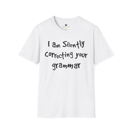 Revotees Im Silently Correcting Your Grammar Unisex Softstyle T-Shirt - alternate view 2
