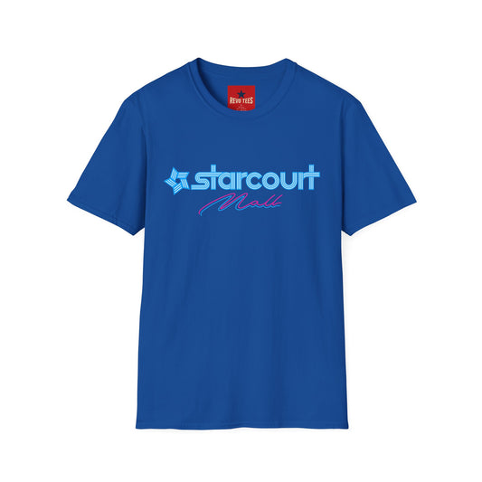 Starcourt Mall Retro Logo T-Shirt — 80s Neon Vintage-Inspired Tee