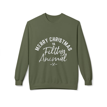 Merry Christmas Ya Filthy Animal Crewneck Sweatshirt