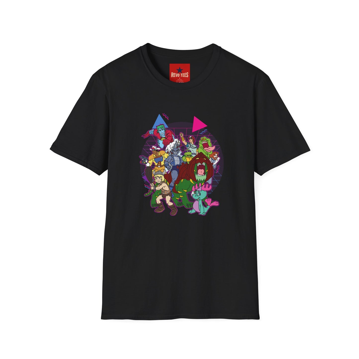 Retro Cartoon Monsters T‑Shirt — Vintage 80s Monster Crew Graphic Tee