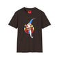 Wizard Illustration T-Shirt — Vintage Blue-Hat Wizard Graphic Tee