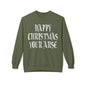 Funny Christmas Crewneck Sweatshirt — "Happy Christmas Your Arse" Holiday Sweater