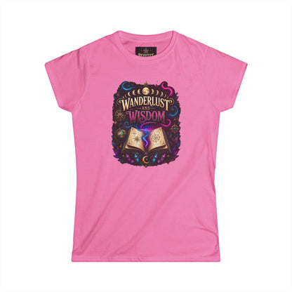 Wanderlust & Wisdom Graphic Tee — Magical Open Book Travel Shirt