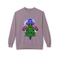 Astronaut Santa Pouncing on a Christmas Tree Crewneck Sweatshirt