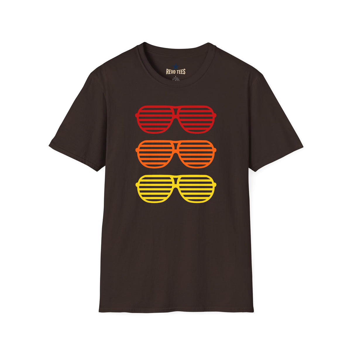 Revotees Retro Shutter Shades Gradient Graphic T-Shirt - alternate view 4