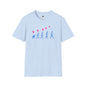 Revotees Evolution of Man Holding Balloon Funny Retro Evolution Graphic T-Shirt