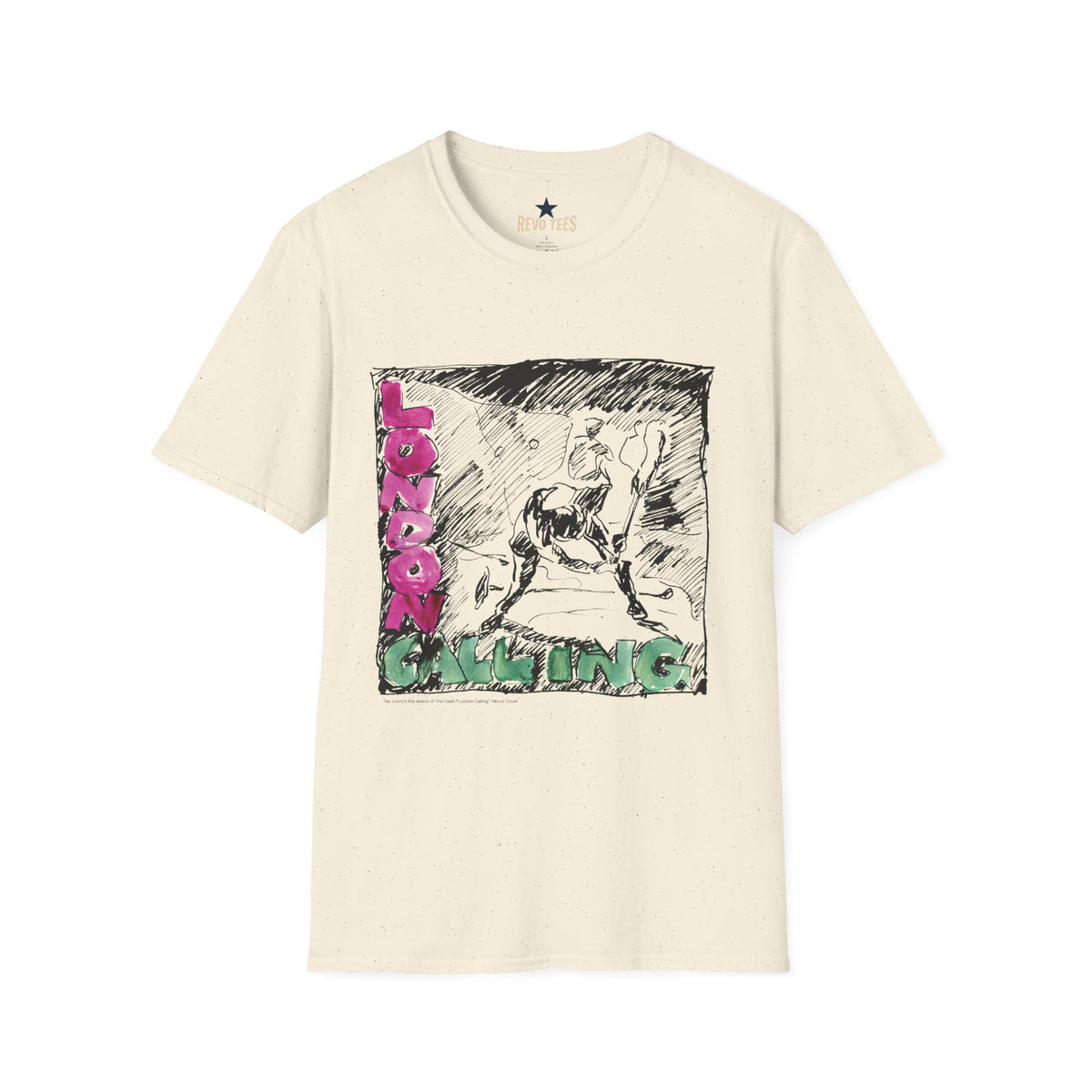 Revotees The Clash London Calling Unisex Softstyle T-Shirt - alternate view 3