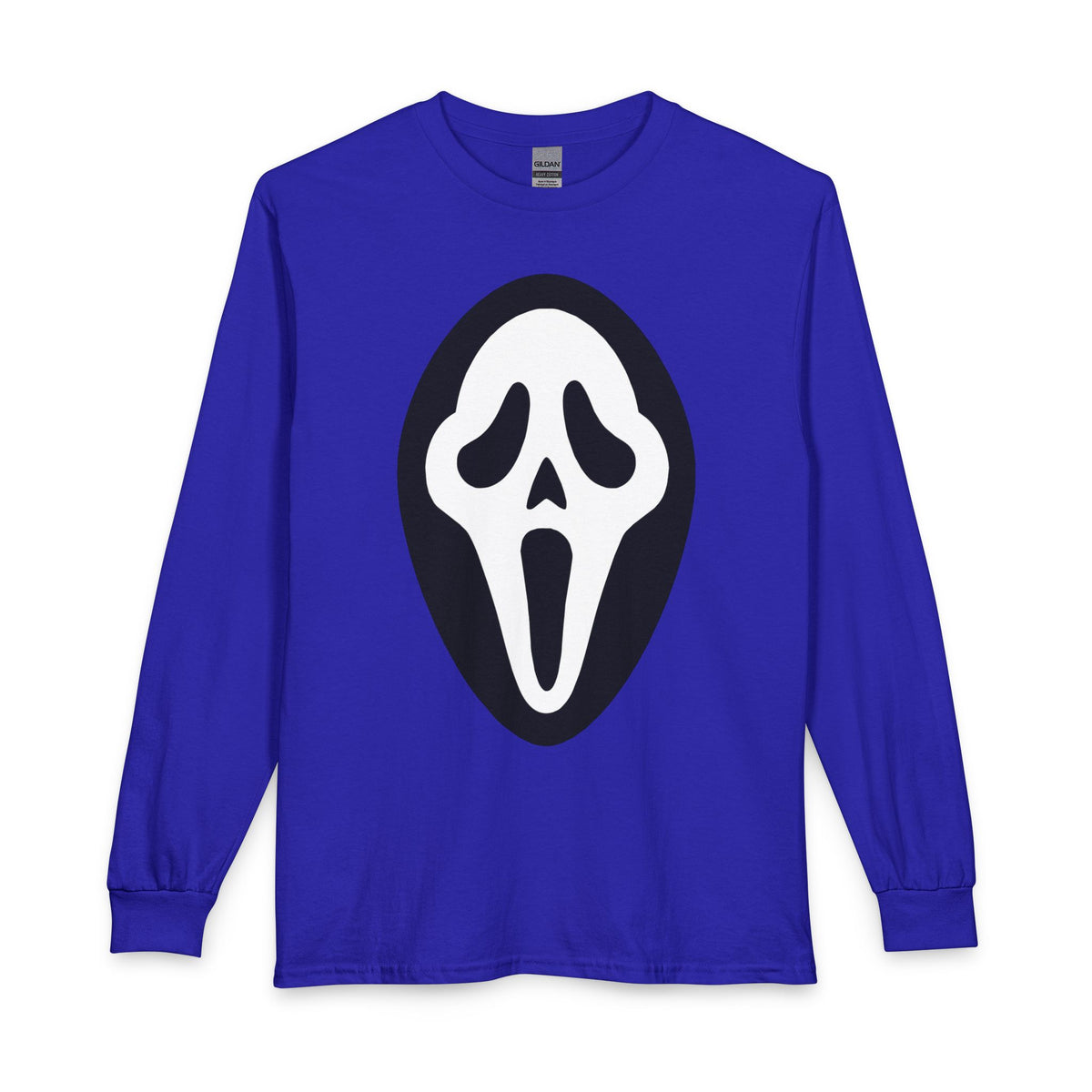 Ghostface Mask Long Sleeve Shirt — Horror Movie Scream Tee for Halloween