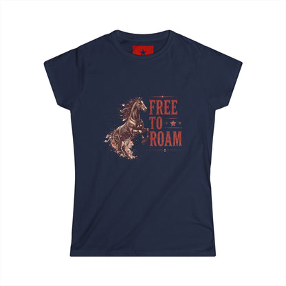 Free to Roam Horse Graphic Tee — Women's Casual Western T-Shirt
