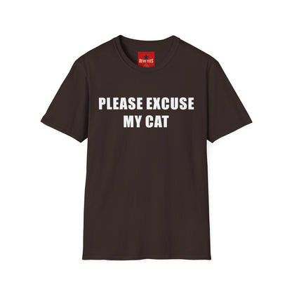 Please Excuse My Cat T-Shirt — Funny Cat Lover Tee
