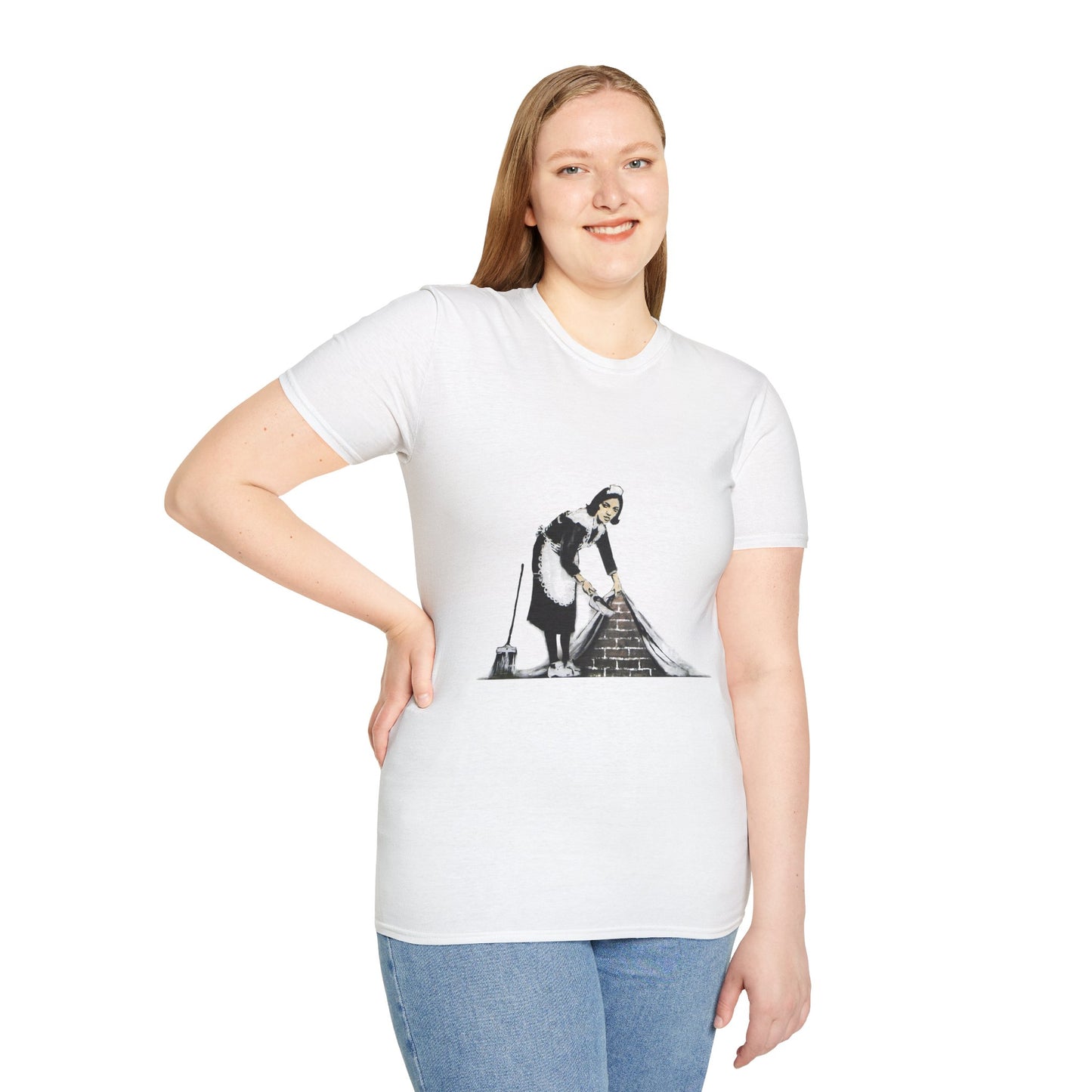 Banksy's Maid Street Art T-Shirt — Banksy-Inspired Housecleaning Graphic Tee