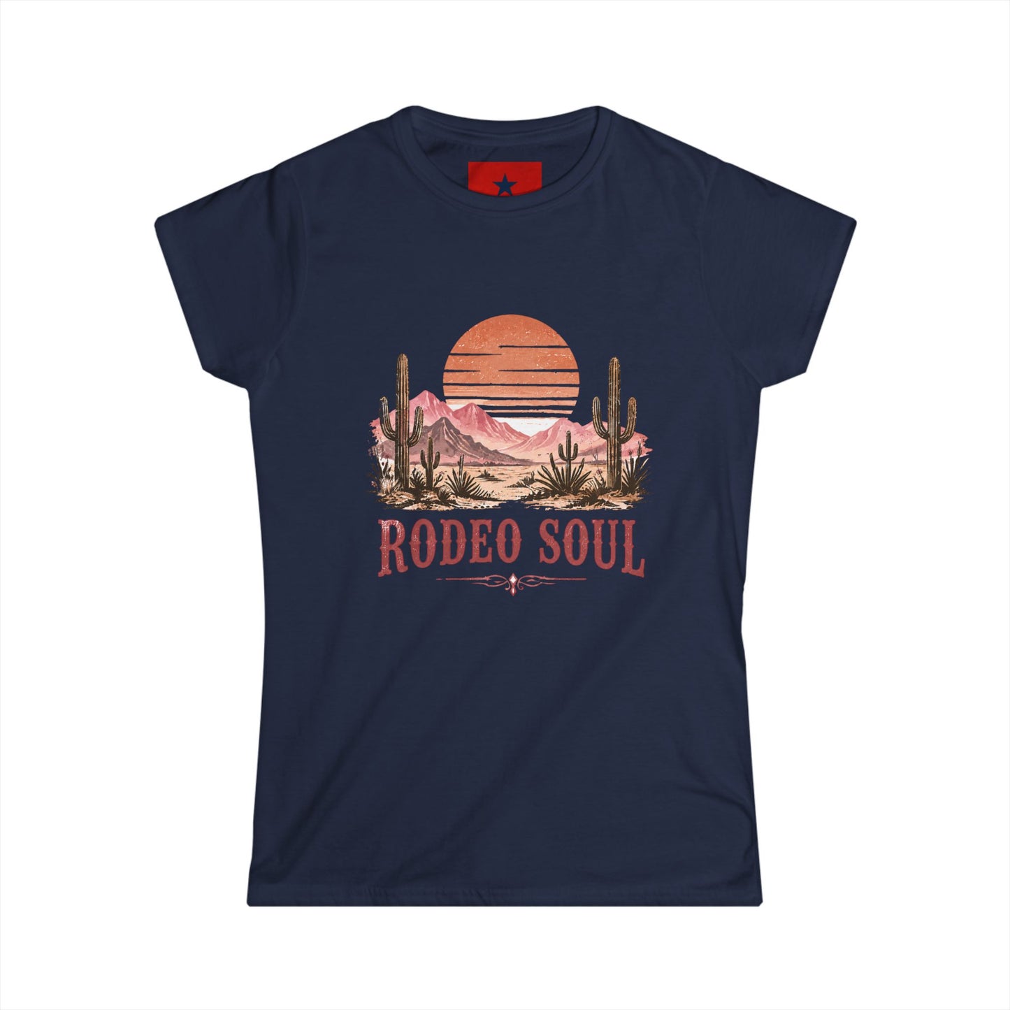 Rodeo Soul Women's Tee — Western Desert Sunset Graphic Shirt