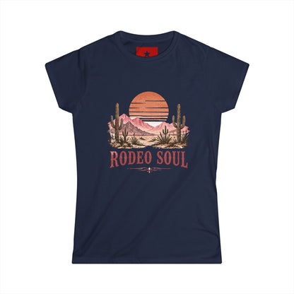 Rodeo Soul Women's Tee — Western Desert Sunset Graphic Shirt