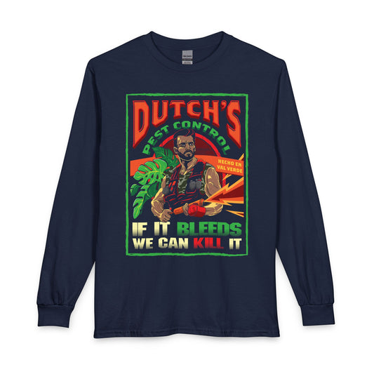 Revotees Dutchs Pest Control Long-Sleeve If It Bleeds We Can Kill It Graphic Shirt T-Shirt - alternate view 2