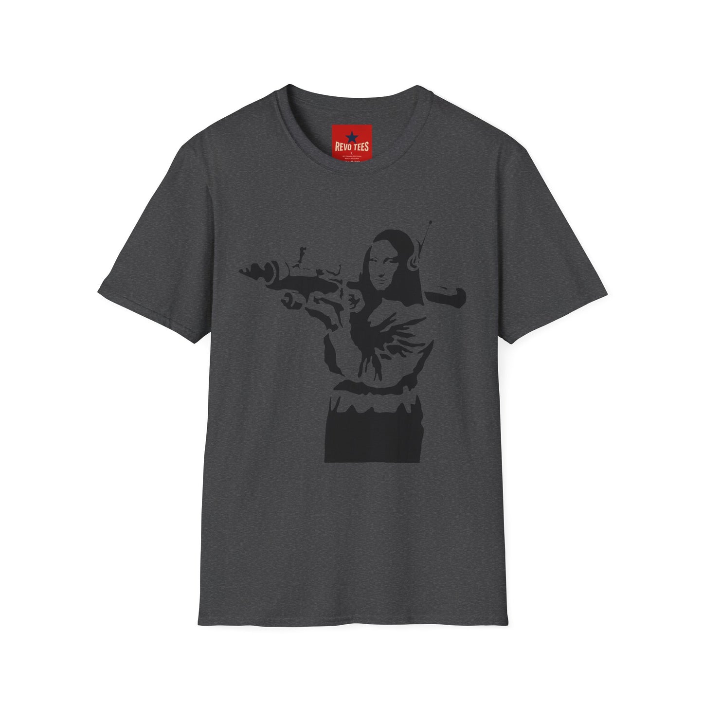 Banksy - Mona Lisa Spray Paint T-Shirt — Street Art Parody Tee