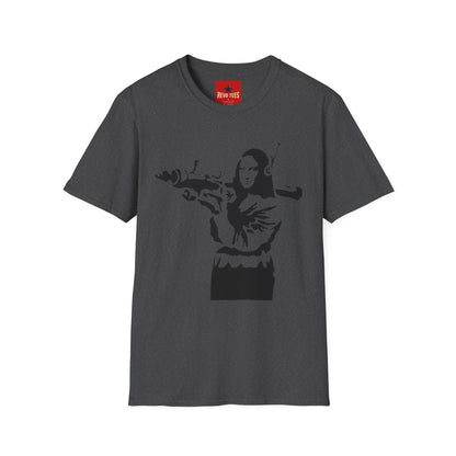 Banksy - Mona Lisa Spray Paint T-Shirt — Street Art Parody Tee