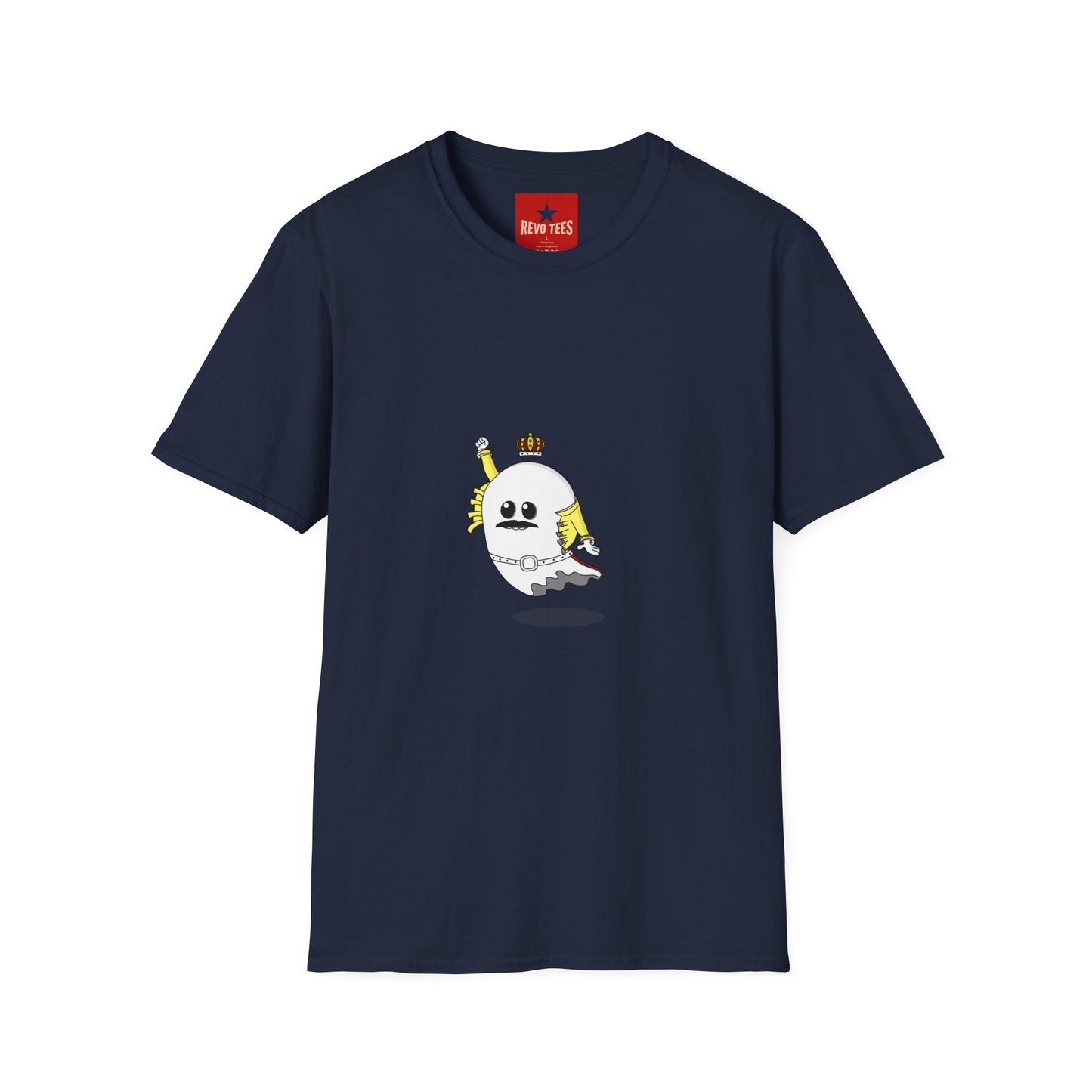 Ghost with Crown T‑Shirt — Cute Retro Cartoon Halloween Tee