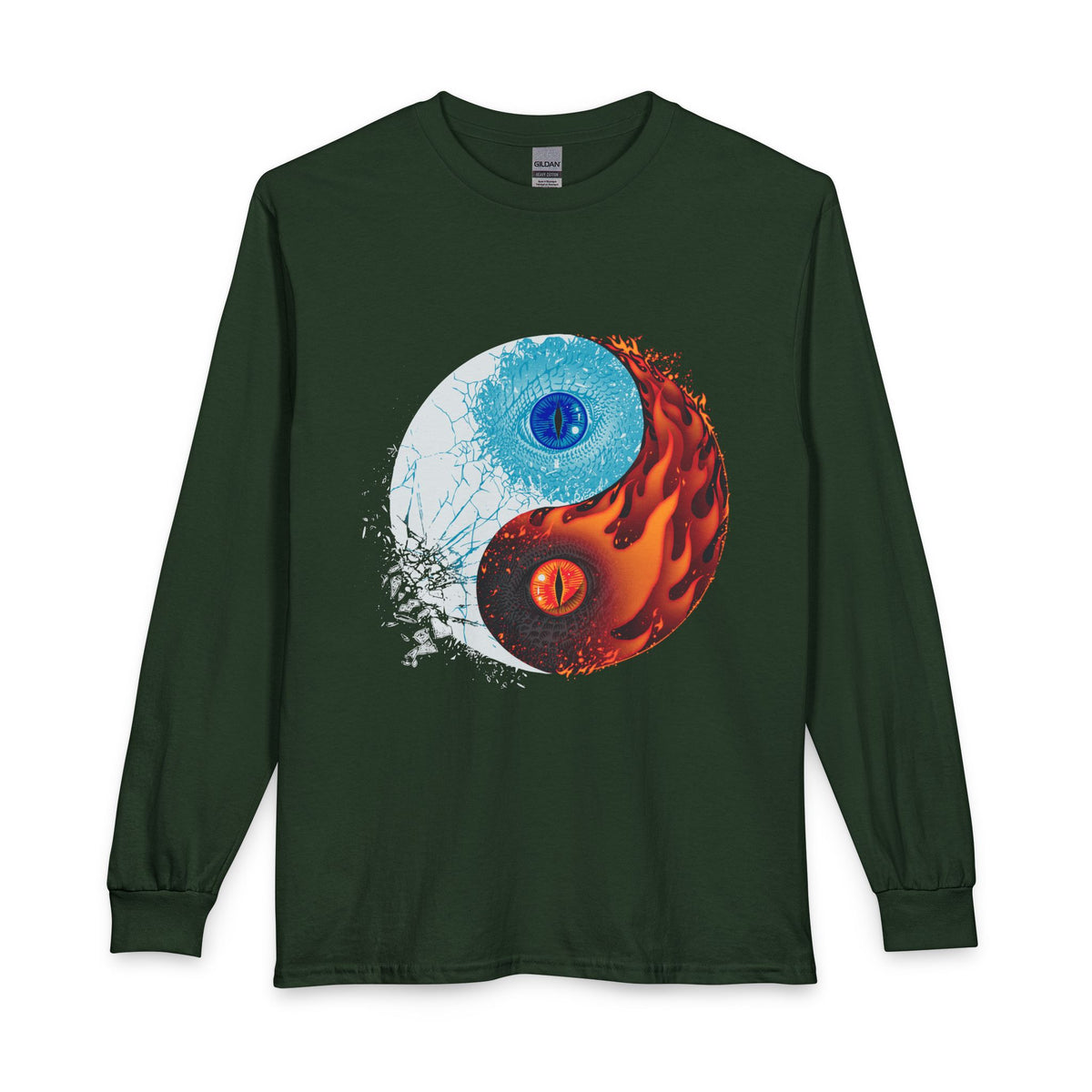 Revotees Fire and Ice Yin Yang Long-Sleeve T-Shirt - alternate view 5