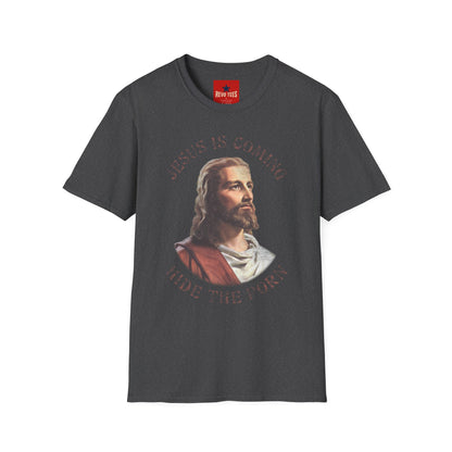 Jesus Is Coming T‑Shirt — Vintage Portrait Christian Faith Tee