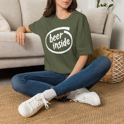 Beer Inside T-Shirt — Funny Craft Beer Logo Tee for Beer Lovers
