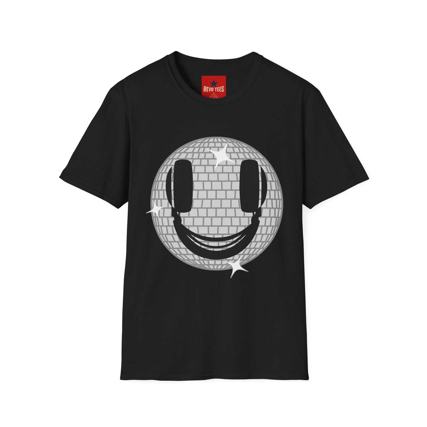 Smiling Disco Ball T-Shirt — Retro Dance Party Graphic Tee