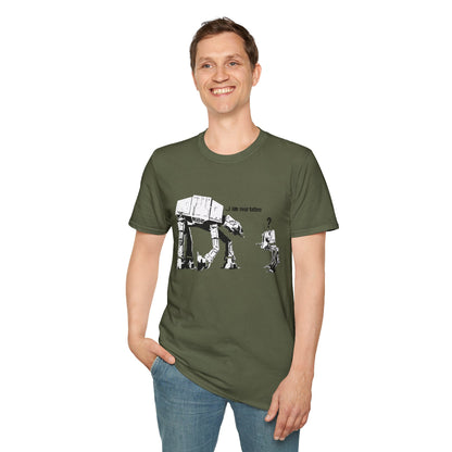 Banksy T‑Shirt — 'I am your father' Star Wars AT-AT Funny Graphic Tee