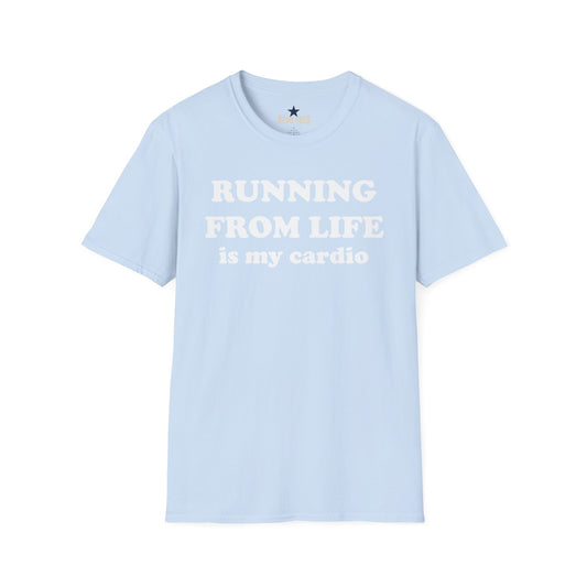 Revotees Running From Life Unisex Softstyle T-Shirt - alternate view 2