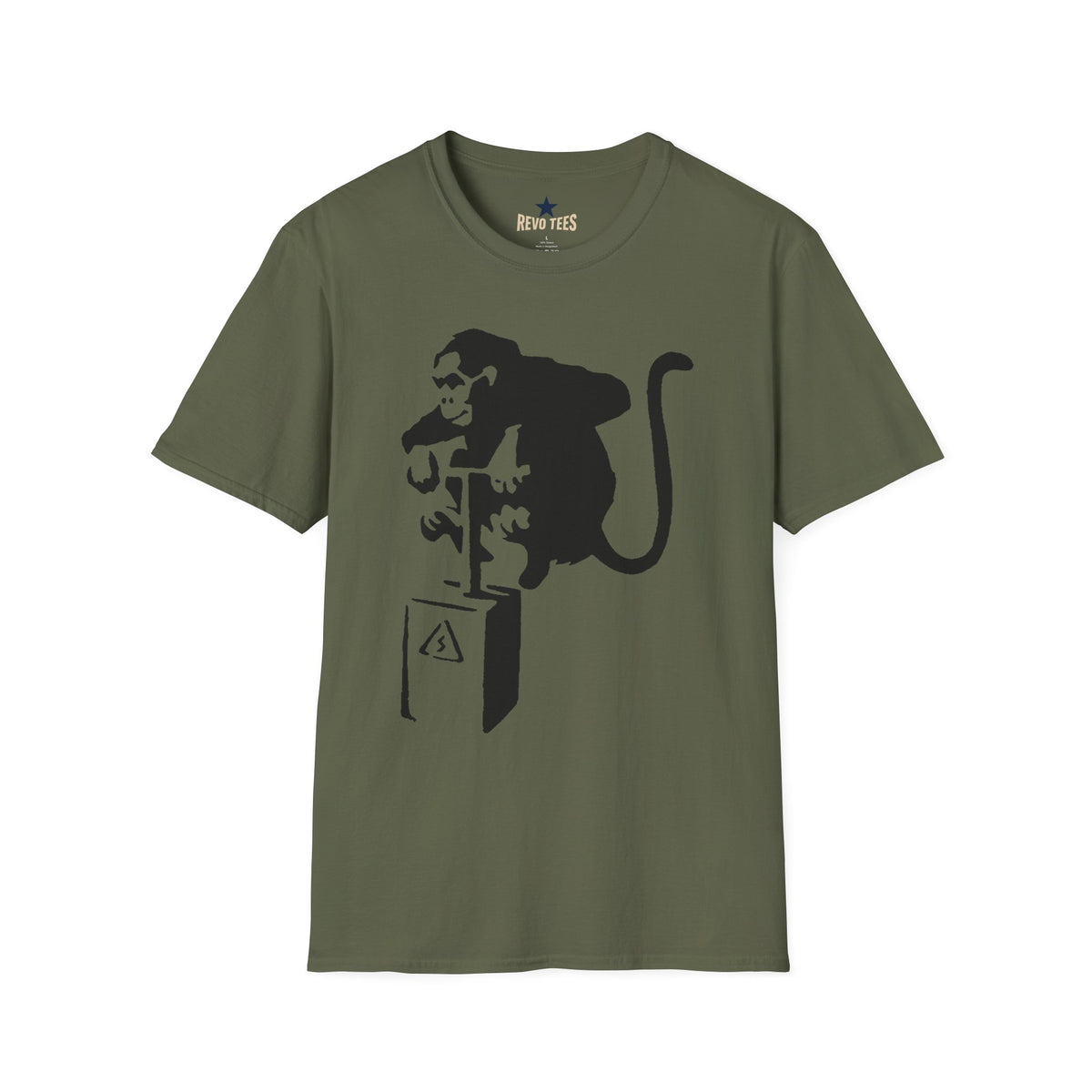 Revotees Banksy Style Monkey on Bomb Street Art Graphic T-Shirt - alternate view 5