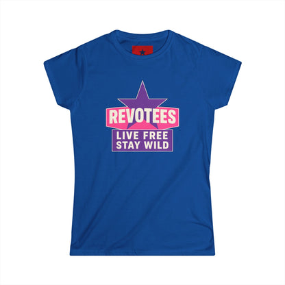 Revotees Live Free Stay Wild Womens Retro Star Graphic T-Shirt - alternate view 11