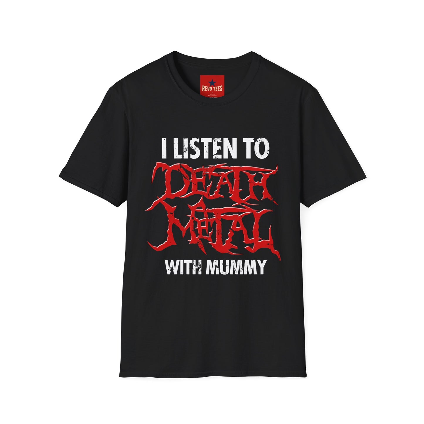I Listen to Death Metal T-Shirt — Funny Goth / Metal Music Tee