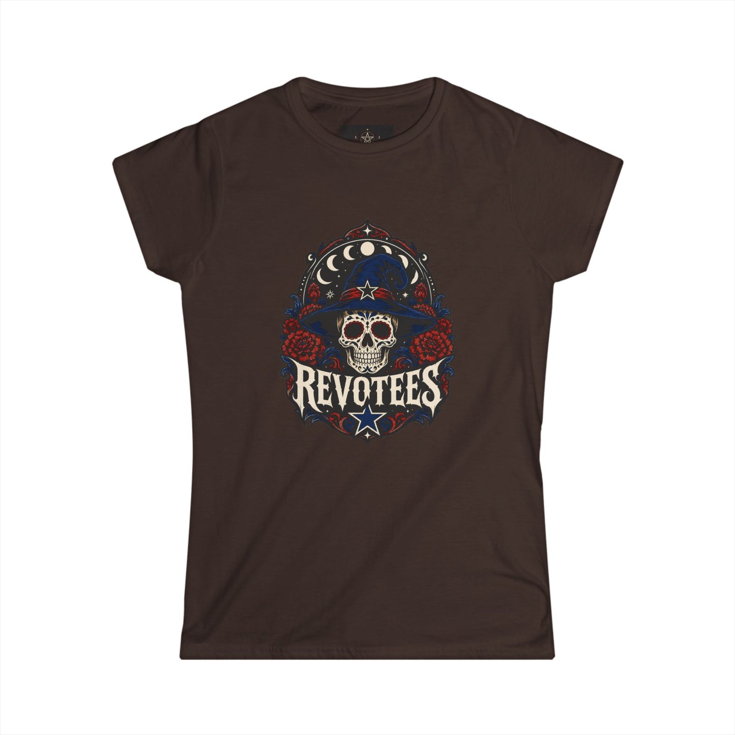 Revotees Skull Tee — Women's Gothic Americana Graphic T‑Shirt