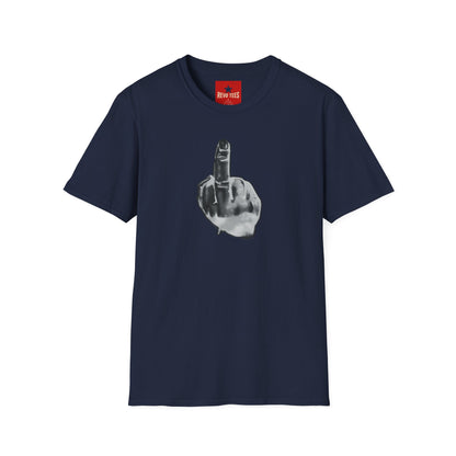 Graphic T-Shirt — Grayscale Middle Finger Design
