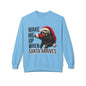 Sloth Santa Sweatshirt — "Wake Me Up When Santa Arrives" Holiday Crewneck