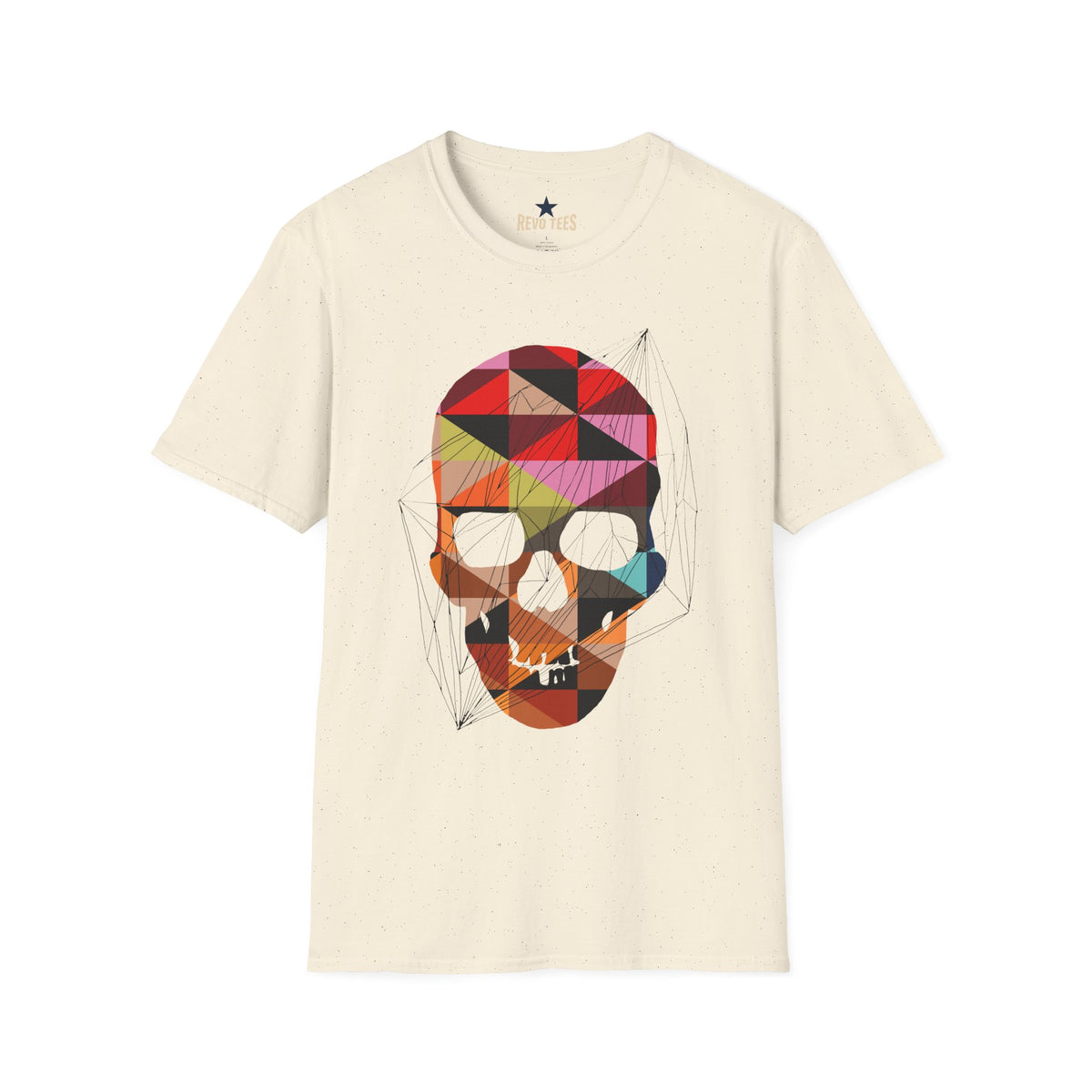 Revotees Geometric Colorblock Skull T-Shirt - alternate view 4