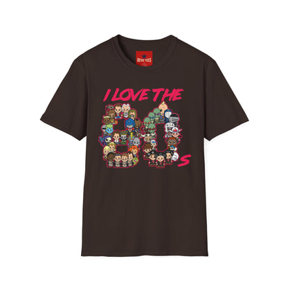 T-Shirt — "I Love the 80s" Retro Pop Culture Character Tee