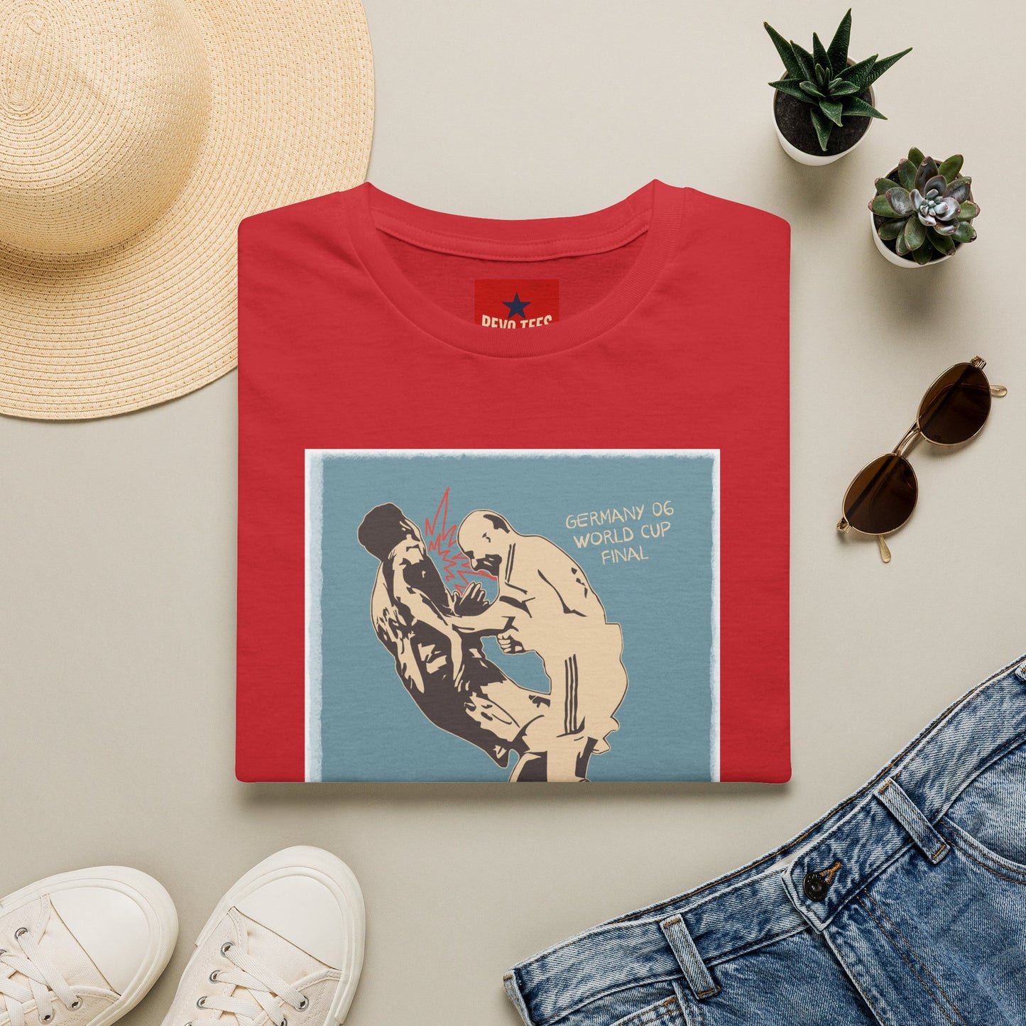 World Cup 2026 - France Headbutt Soccer T-Shirt — 2006 World Cup Retro Football Tee